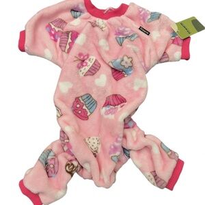 Fitwarm L Cupcake Dog Outfit Cozy Pink NWT